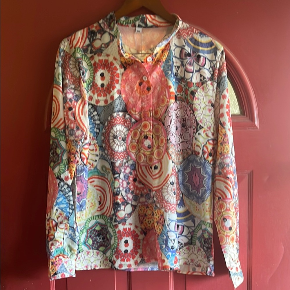 Colorful Geometric Women's Top